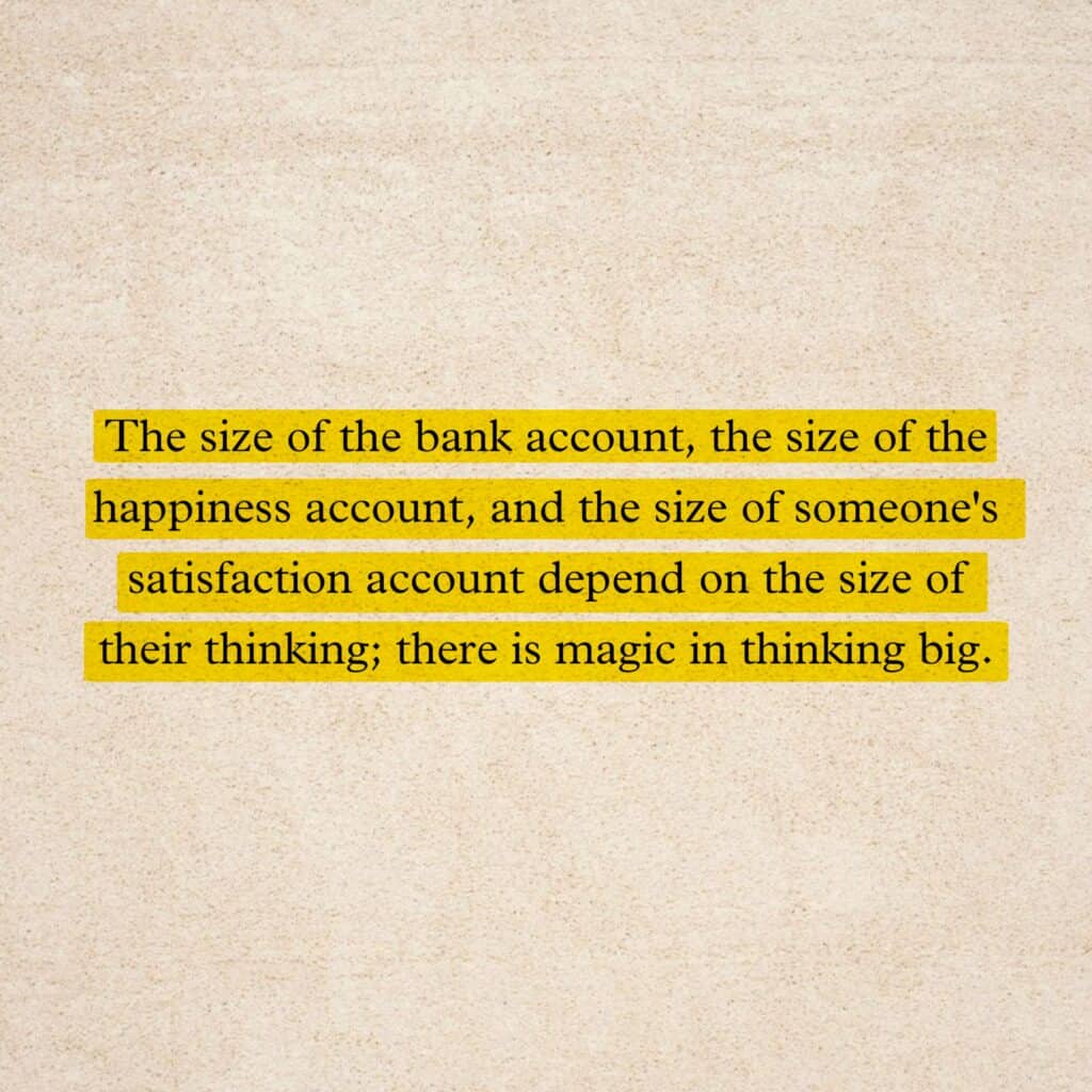 The Magic Of Thinking Big